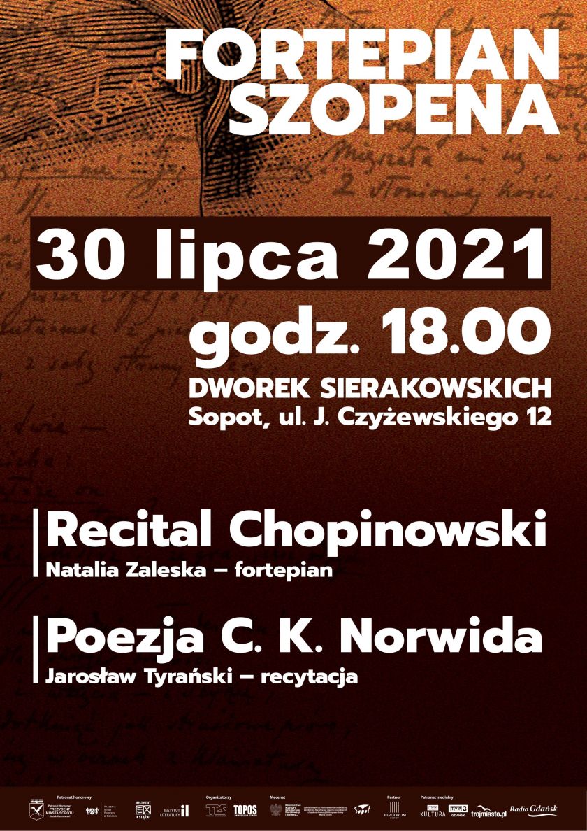 Wieczór poetycko-muzyczny | „Fortepian Szopena” – spotkania z Norwidem. Sopot 2021