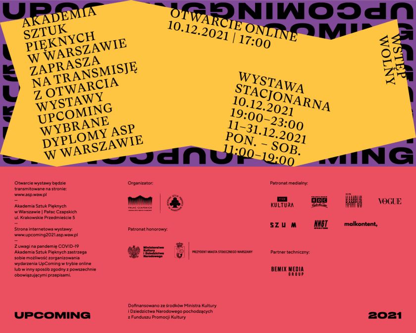 UpComing. Wybrane Dyplomy Akademii Sztuk Pięknych w Warszawie 2021