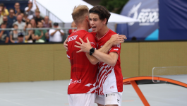 Adrian Duszak i Marek Pokwap zdobyli brązowe medale w teqballu (fot. PAP) Adrian Duszak i Marek Pokwap