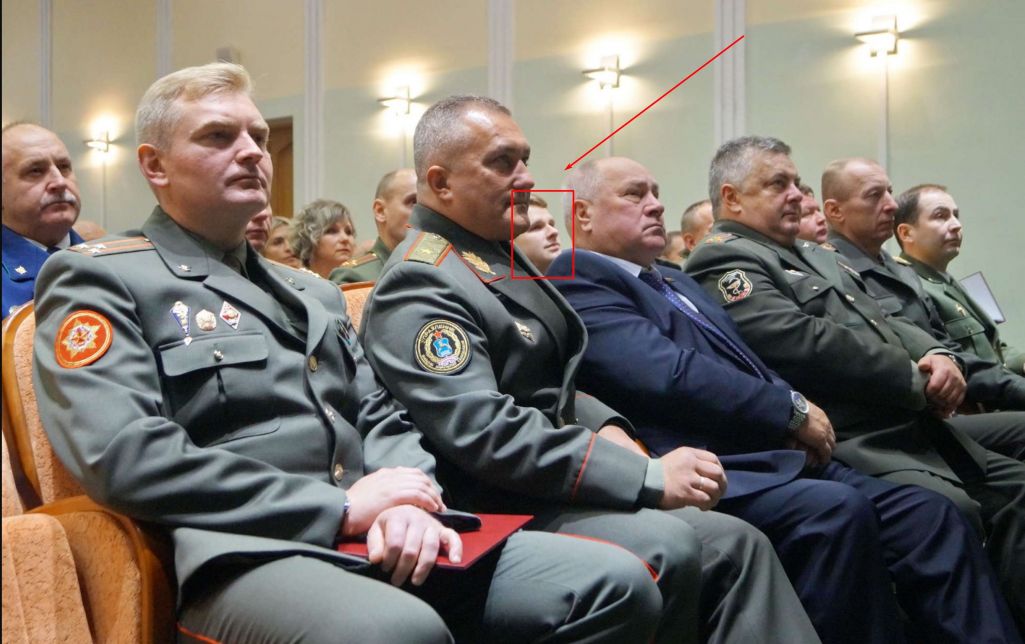 Аляксей Лабееў (абведзены чырвоным) на святкаванні 80-годдзя медычнага цэнтру Узброеных сілаў. Горадня, Беларусь. 29 верасня 2019 года. Фота: Аляксандр Сявенка / Grsu.by / Theins.ru