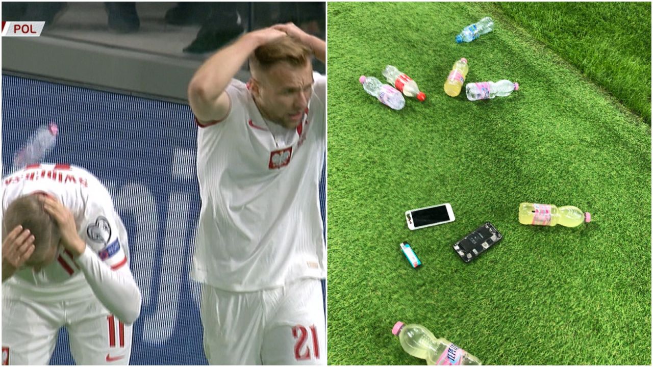 Polscy piłkarze zaatakowani w Albanii (fot. TVP Sport / Szymon Borczuch)