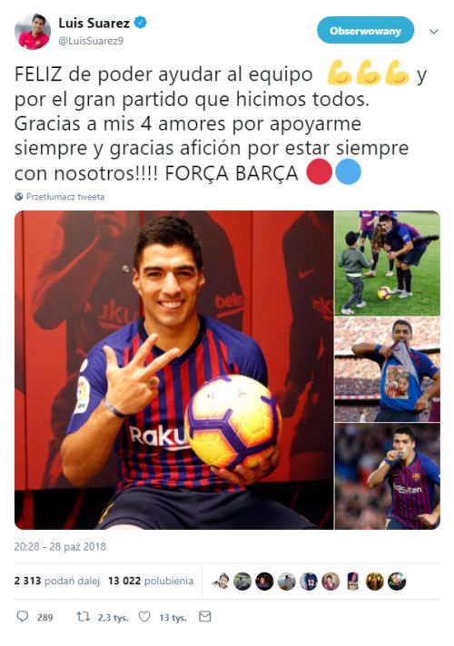 (fot. Twitter/LuisSuarez9) (fot. Twitter/LuisSuarez9)
