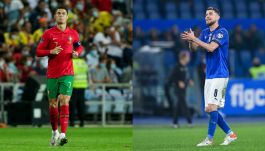 Cristiano Ronaldo i Jorginho (fot. Getty Images)