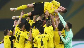 Borussia Dortmund zdobyła Puchar Niemiec w sezonie 2020/21 (fot. Getty Images) Erling Haaland strzelił gola w finale Pucharu Niemiec (fot. Getty Images)