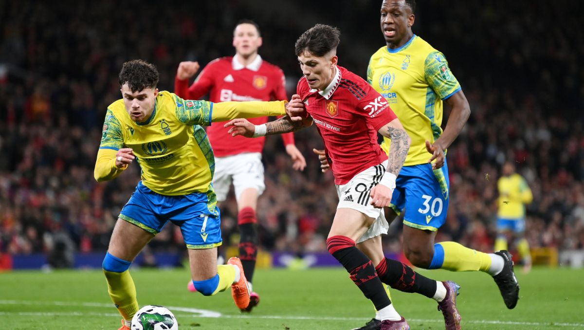 Neco Williams i Alejandro Garnacho (fot. Getty Images)