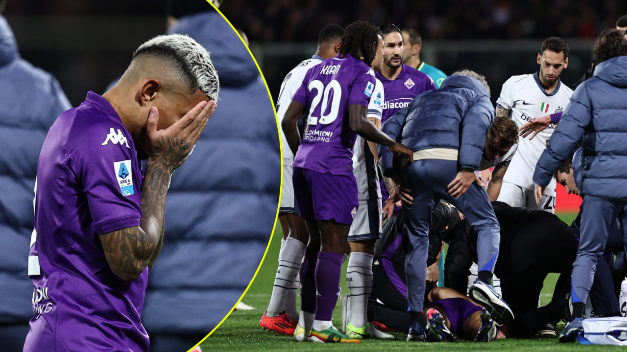 Mecz Fiorentiny z Interem został przerwany z powodu zasłabnięcia Edoardo Bovego (fot. Getty Images)