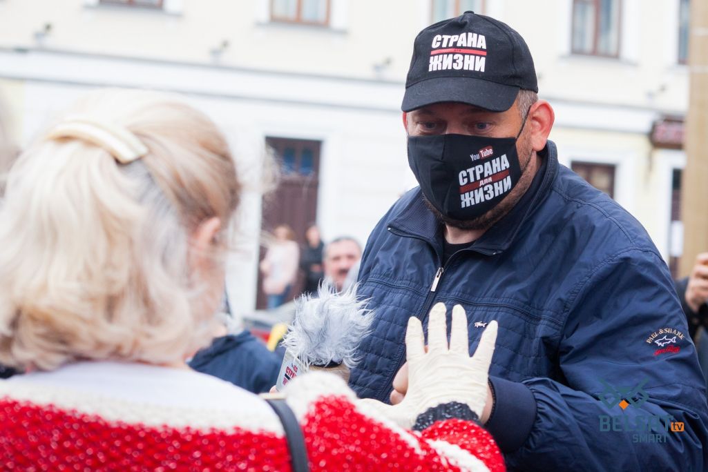 Сяргей Ціханоўскі ў Горадні, Беларусь. 30 траўня 2020 года. (Фота: Мікола Камінскі / Белсат)