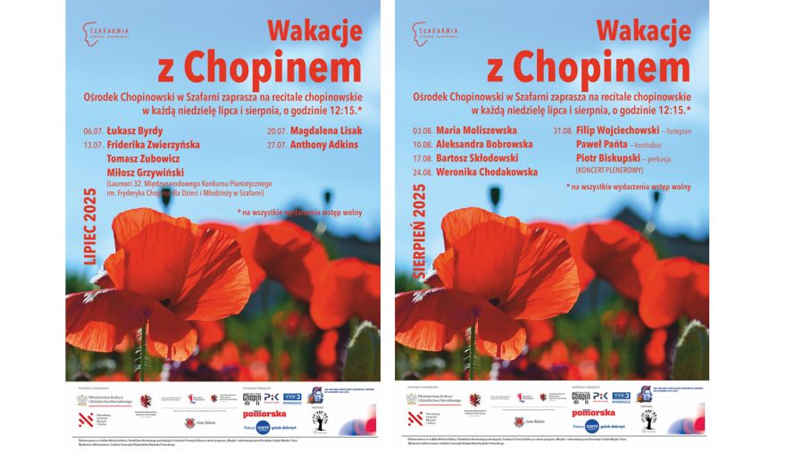 Cykl letnich koncertów „Wakacje z Chopinem"