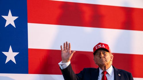 Прэзідэнт ЗША Доналд Трамп на святочным мітынгу
