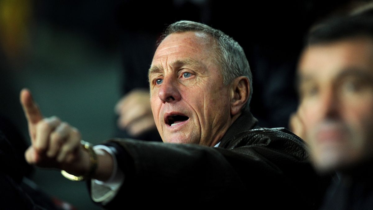 Johan Cruyff jako trener reprezentacji Katalonii (fot. Getty)