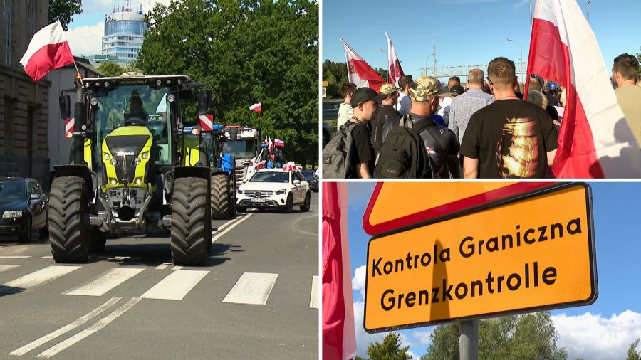 Protestujący rolnicy i patrole obywatelskie na granicy polsko-niemieckiej w Zachodniopomorskiem