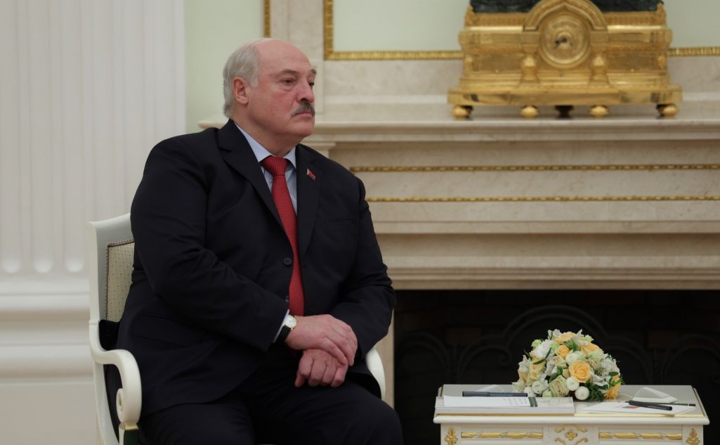 Аляксандр Лукашэнка падчас сутрэчы з Уладзімірам Пуціным у Маскве, Расея. 11 красавіка 2024 года. (Фота: kremlin.ru)