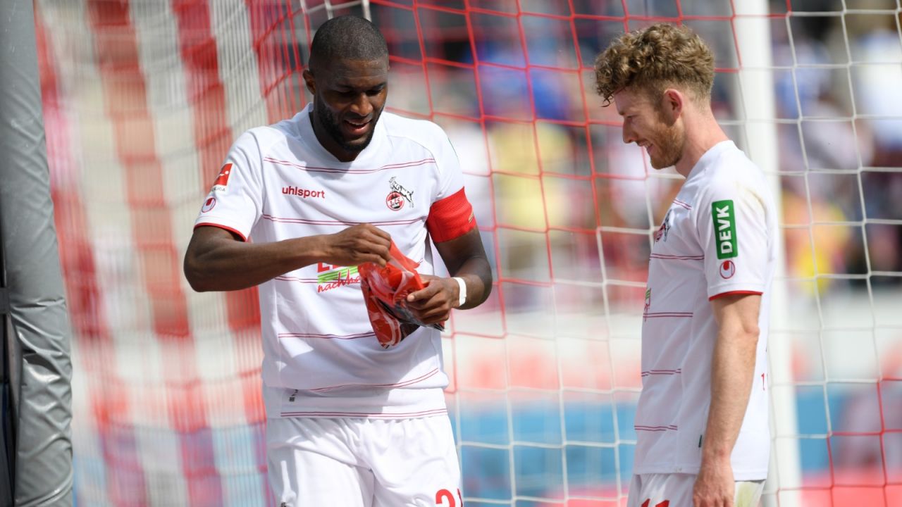 Anthony Modeste zareklamował własną kawę po strzeleniu gola (fot. Getty)