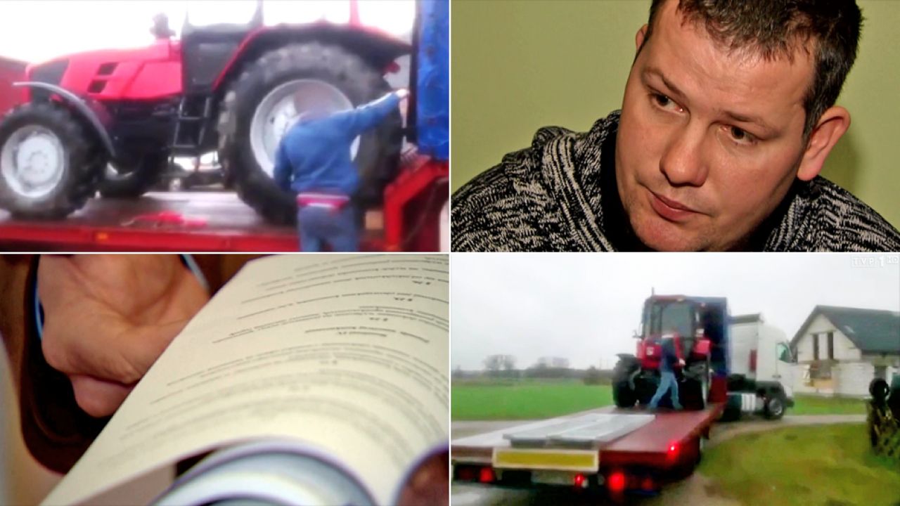 Komornik zabrał rolnikowi ciągnik za długi sąsiada (fot. TVP1) Komornik zabrał rolnikowi ciągnik za długi sąsiada (fot. TVP1)