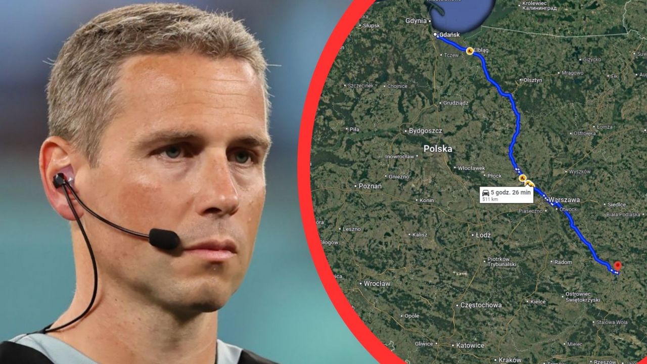Blisko tysiąc kilometrów jazdy i praca w dwóch meczach Ekstraklasy w ciągu jednej doby to zadanie, które nawet dla Tomasza Listkiewicza może być trudniejsze i bardziej ryzykowne niż sędziowanie finału mistrzostw świata czy finału Ligi Mistrzów (fot. Getty Images/Google Maps)