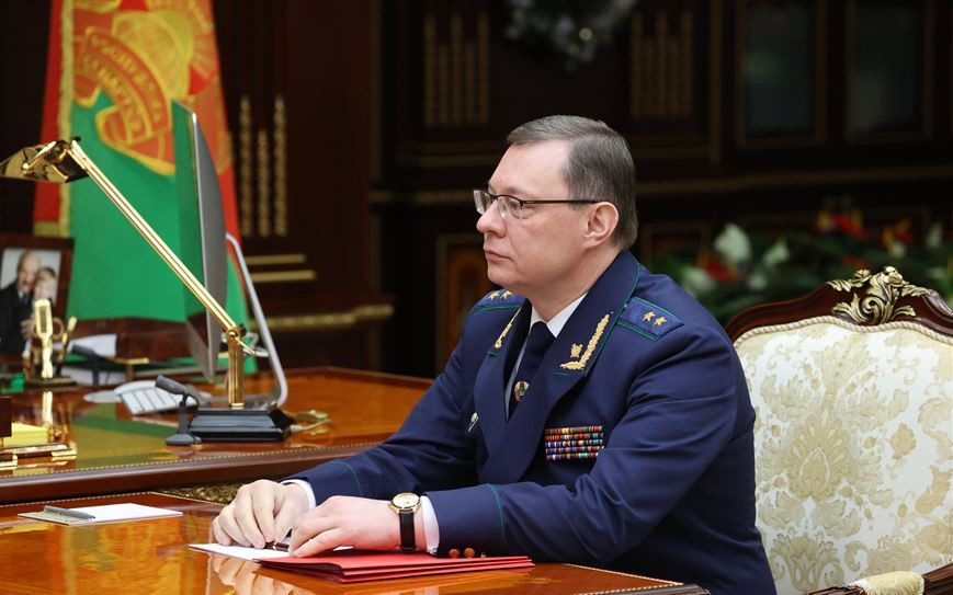Андрэй Швед на сустрэчы з Аляксандрам Лукашэнкам. (Фота: belta.by)
