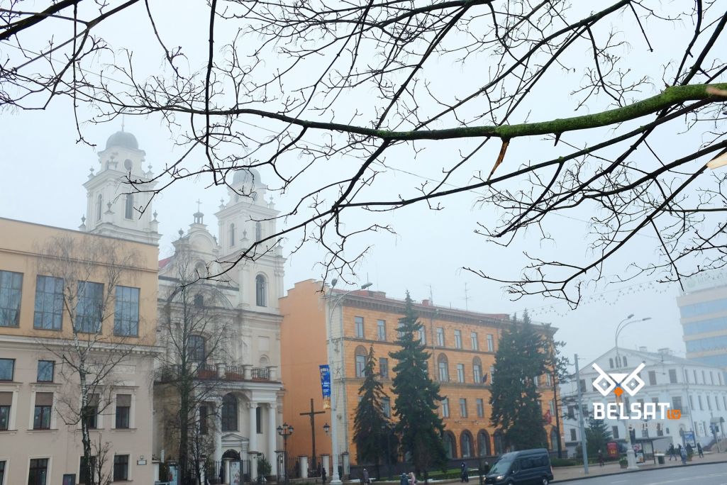 Архікатэдральны касцёл Панны Марыі. Менск, Беларусь. 3 студзеня 2021 года. (Фота: Белсат)