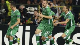 Piłkarze Łudogorca Razgrad (fot. PAP/EPA)