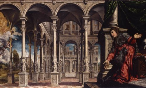 „Zwiastowanie”, czyli krok w stronę manieryzmu. Fot. Mat. prasowe Museo Santa Caterina w Treviso
