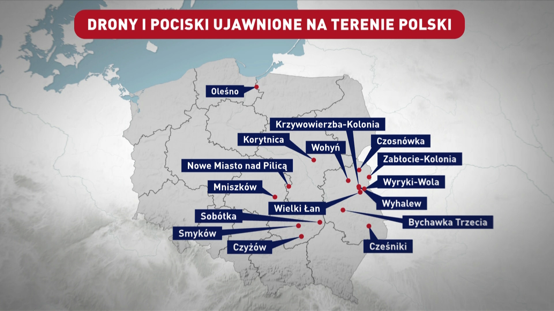 Bychawka Trzecia – miejsce odnalezienia jednego z 16 rosyjskich dronów na terenie Polski