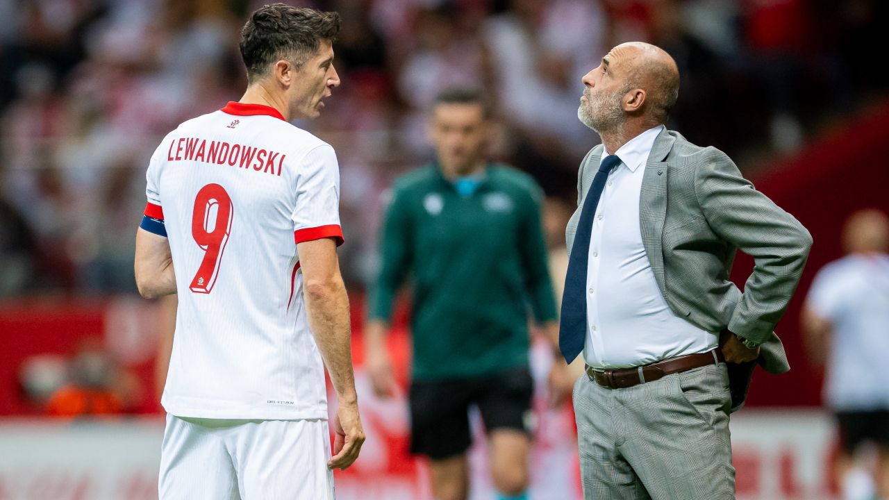 Robert Lewandowski jeszcze dwa dni temu widział się z Michałem Probierzem przed meczem Polska – Mołdawia (fot: PAP)