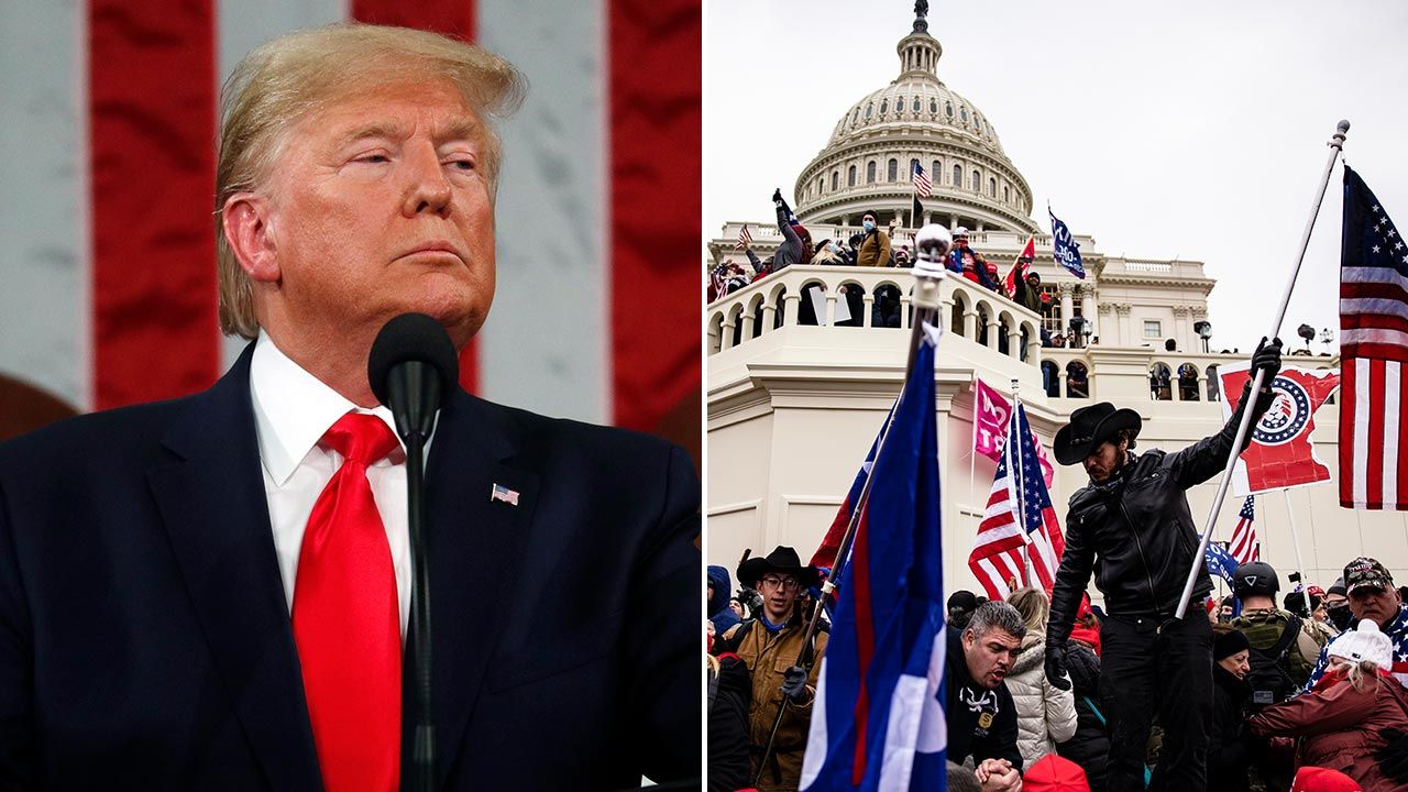 Ustępujący prezydent apeluje o spokój i powstrzymanie się od przemocy (fot. Leah Millis-Pool/Getty Images; Samuel Corum/Getty Images) Ustępujący prezydent apeluje o spokój i powstrzymanie się od przemocy (fot. Leah Millis-Pool/Getty Images; Samuel Corum/Getty Images)