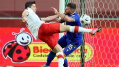 Gol Roberta Lewandowskiego (fot. PAP/Leszek Szymański)