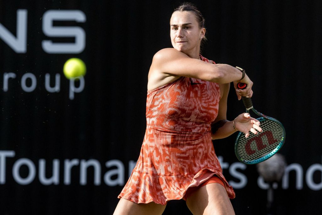 Беларусакя тэнісістка Арына Сабаленка падчас тэніснага турніру WTA 500. Берлін, Нямеччына. 20 чэрвеня 2024 года. (Фота: Tomasz Jastrzebowski / Foto Olimpik / Reporter / East News)