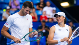 Hubert Hurkacz i Iga Świątek (fot. Getty Images)