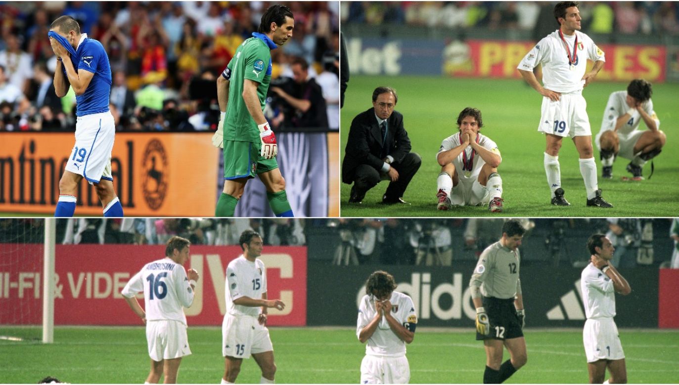 Różne oblicza piłkarskich dramatów Włochów z 2000 i 2012 roku (fot. Getty)