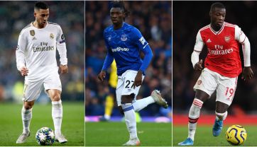Eden Hazard, Moise Kean, Nicolas Pepe (fot. Getty Images)