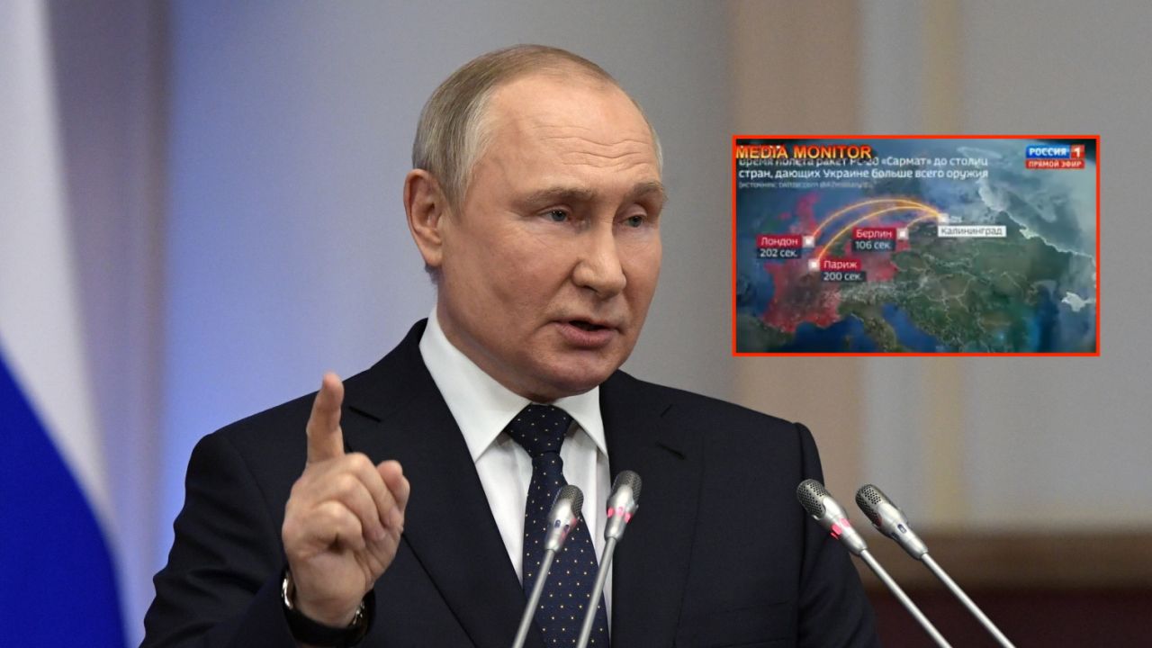 Władimir Putin coraz bardziej zdesperowany (fot. EPA/ALEXEI DANICHEV / KREMLIN, PAP/EPA, twitter.com/JuliaDavisNews)