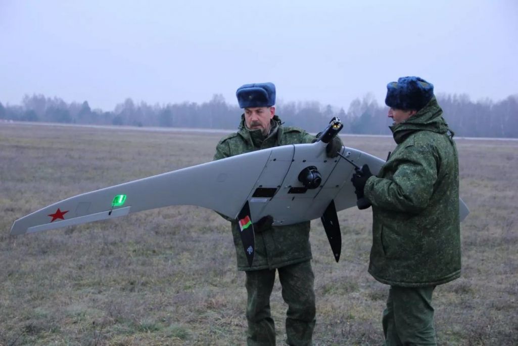 Міліцэйскі дрон. (Фота: pressmvd / Telegram)