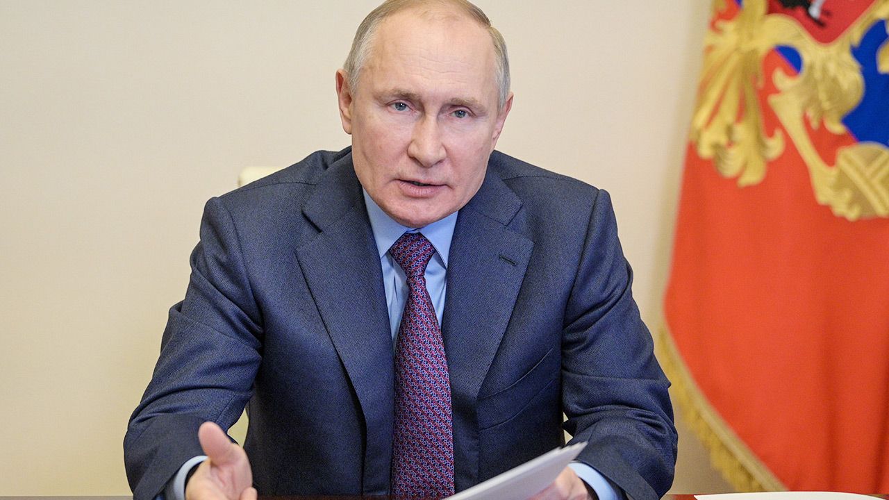 Prezydent Rosji Władimir Putin (fot. PAP/EPA/ALEXEI DRUZHININ / SPUTNIK / KREMLIN POOL)