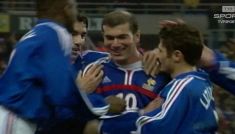 Zinedine Zidane dał wygraną Francji w meczu z Polską (fot. TVP)