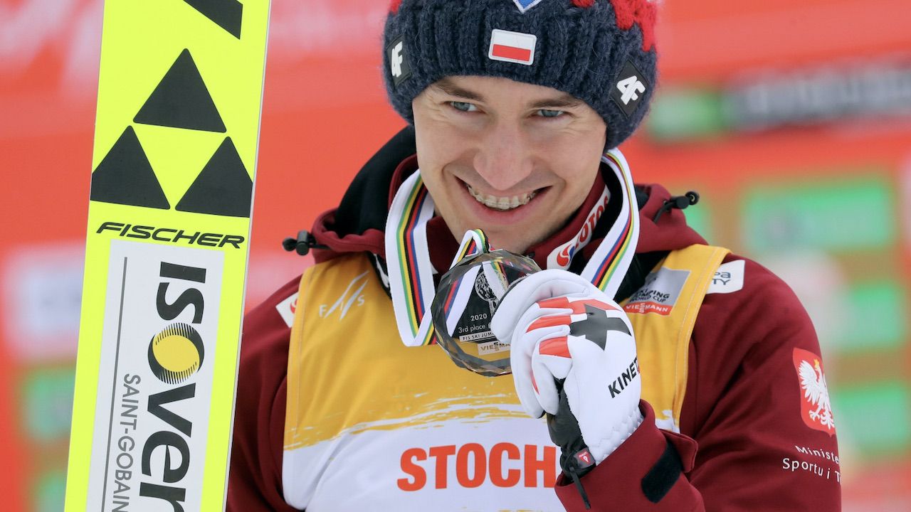 Kamil Stoch - 3. miejsce w klasyfikacji generalnej Pucharu Świata w skokach narciarskich sezonu 2020/2021  (fot. PAP/G.Momot)