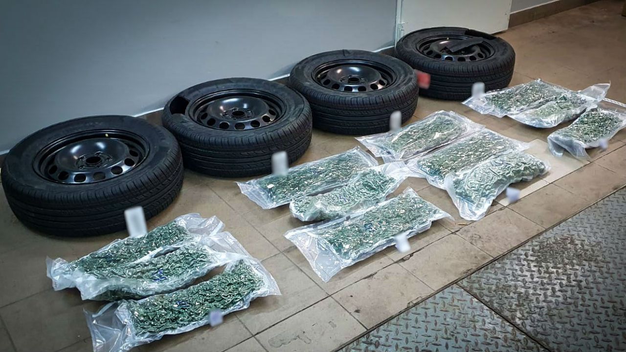 Funkcjonariusze przejęli dostawę marihuany z Hiszpanii (fot. CBŚP) Funkcjonariusze przejęli dostawę marihuany z Hiszpanii (fot. CBŚP)