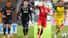 Arkadiusz Milik, Wojciech Szczęsny, Robert Lewandowski, Łukasz Piszczek (fot. Getty Images)