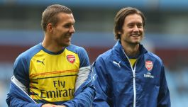 Tomas Rosicky i Lukas Podolski (fot. Getty)