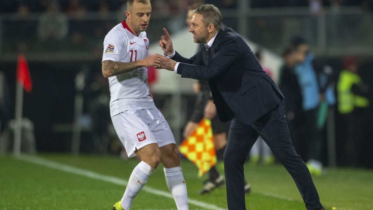 Kamil Grosicki i Jerzy Brzęczek (fot. Getty Images)