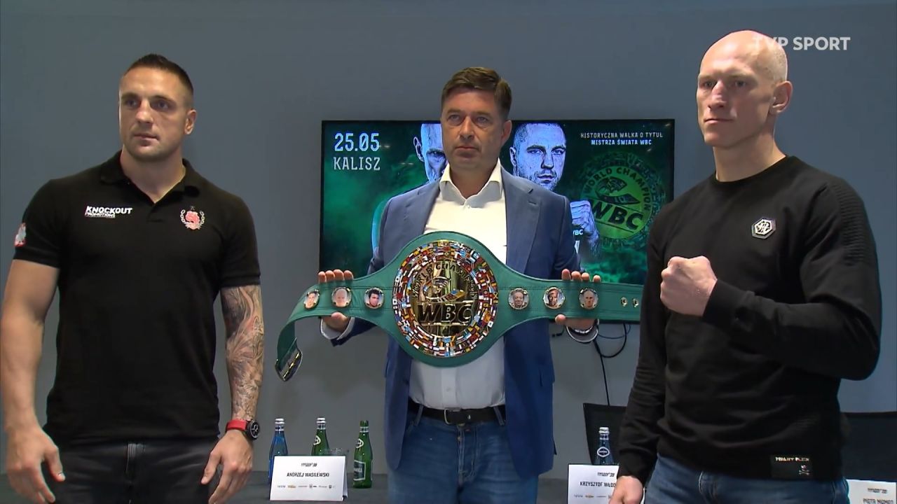 Stawką walki Adama Balskiego z Krzysztofem Włodarczykiem będzie pas WBC Interim w wadze bridger (fot. TVP Sport HD)