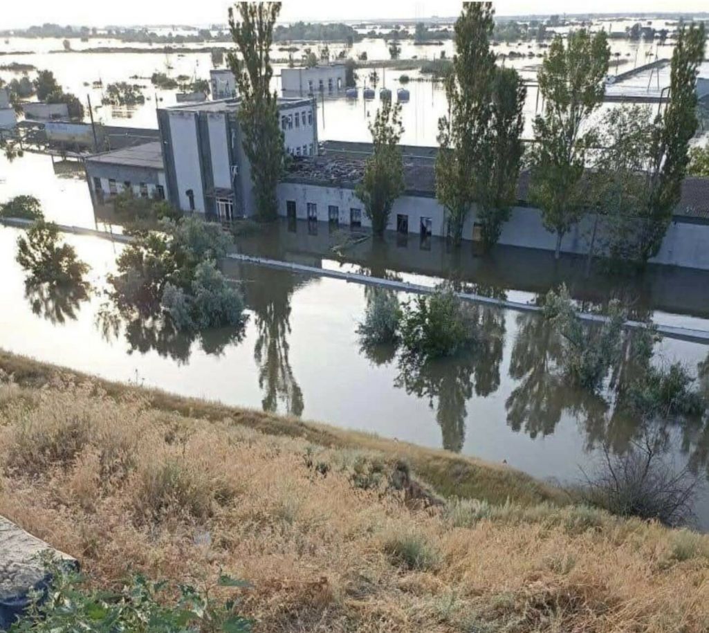 Затоплены адзіны ва Украіне дзяржаўны асятровы завод (Фота: minagro.gov.ua)