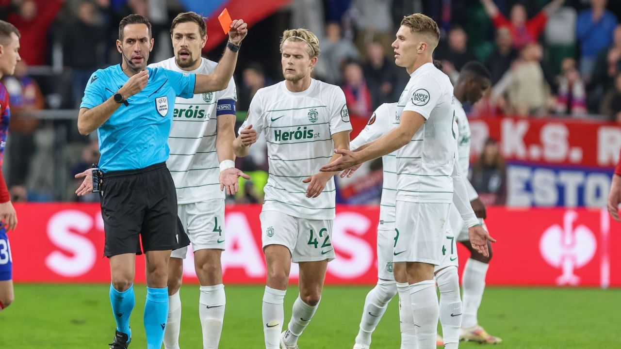Piłkarze Sportingu Lizbona (fot. PAP/Zbigniew Meissner)