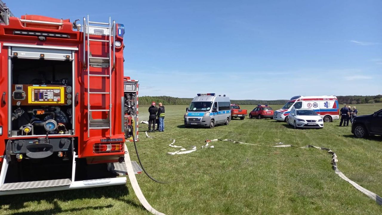 Na miejscu pracowało kilka zastępów straży (fot. Lubuska Straż Pożarna) Na miejscu pracowało kilka zastępów straży (fot. Lubuska Straż Pożarna)