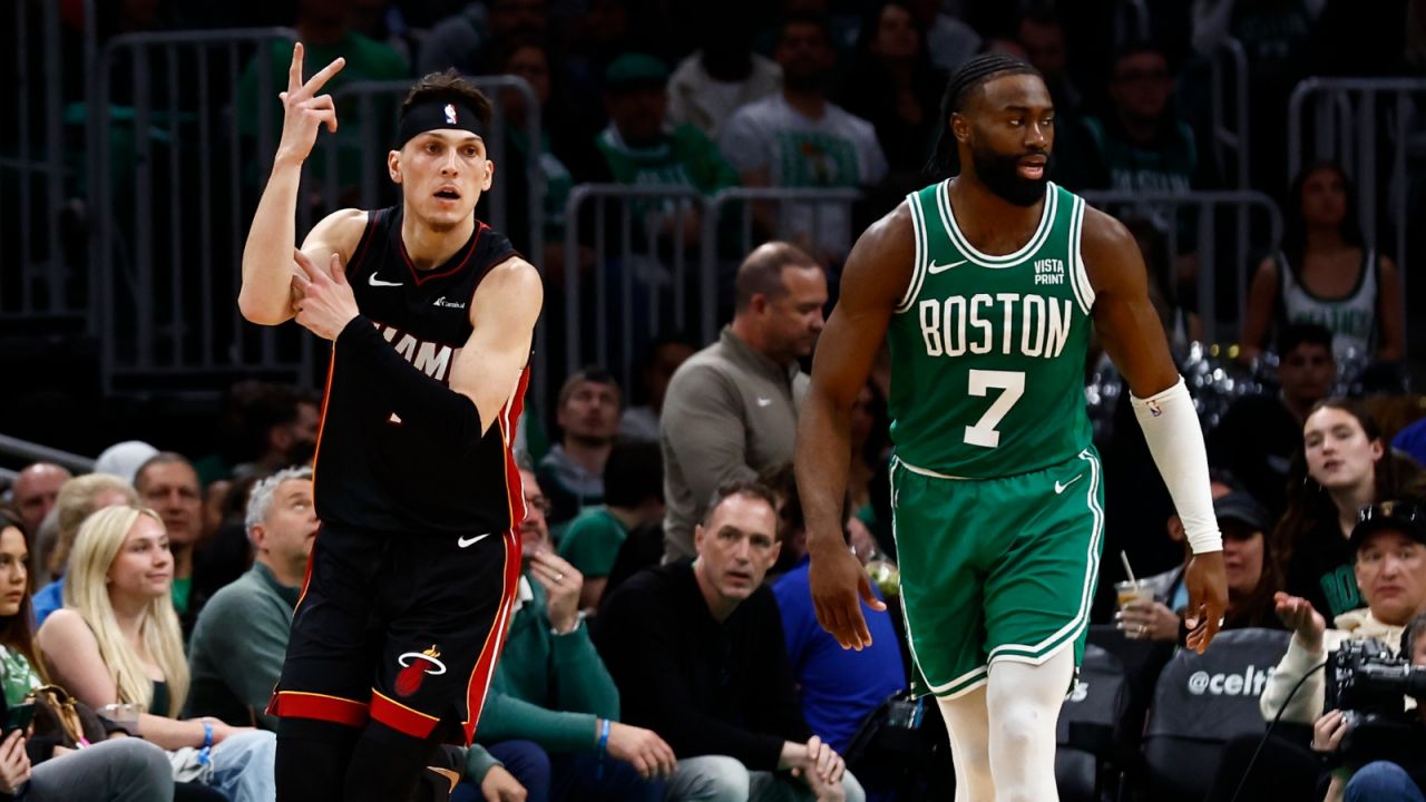 Tyler Herro poprowadził do zwycięstwa Heat nad Celtics (fot. Getty)