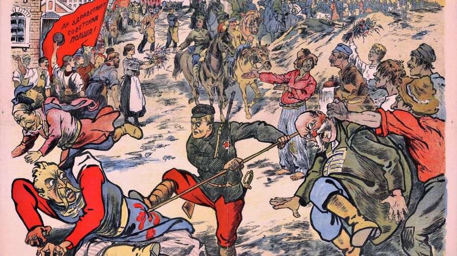 „Oto czym kończą się pomysły panów” – sowiecki plakat propagandowy z roku 1920. Fot. Stepan Mukharsky - Российская государственная библиотека/Common Wikimedia