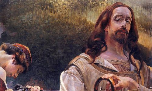 Jacek Malczewski „Chrystus i Samarytanka” (1910). Fot. Wikimedia