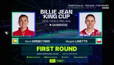 Sara Sorribes Tormo — Magda Linette (fot.TVP SPORT)