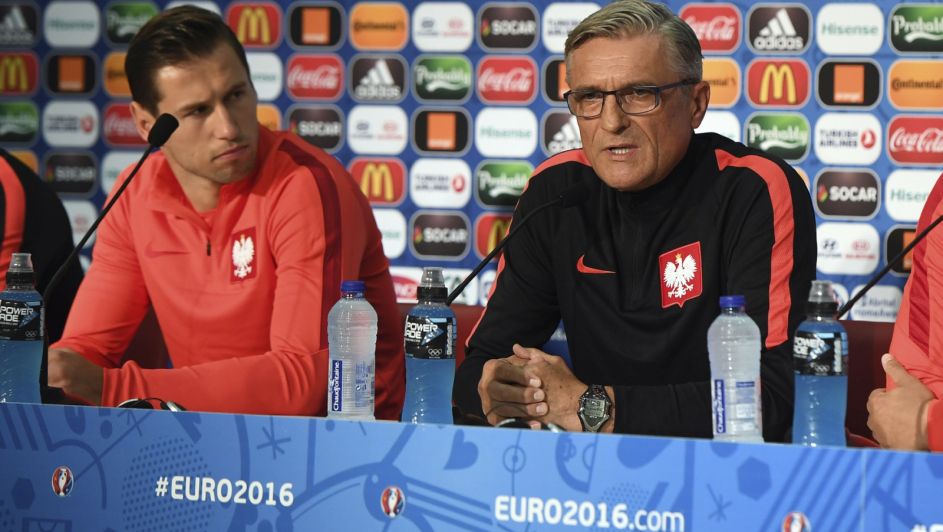 Grzegorz Krychowiak i Adam Nawałka