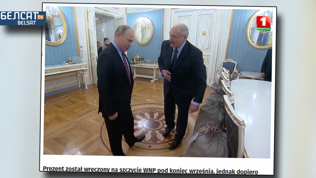 Władimir Putin sam chciał dostać od Aleksandra Łukaszenki kartofle (fot. TV Biełsat)